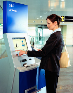 автомат для регистрации на рейс SAS